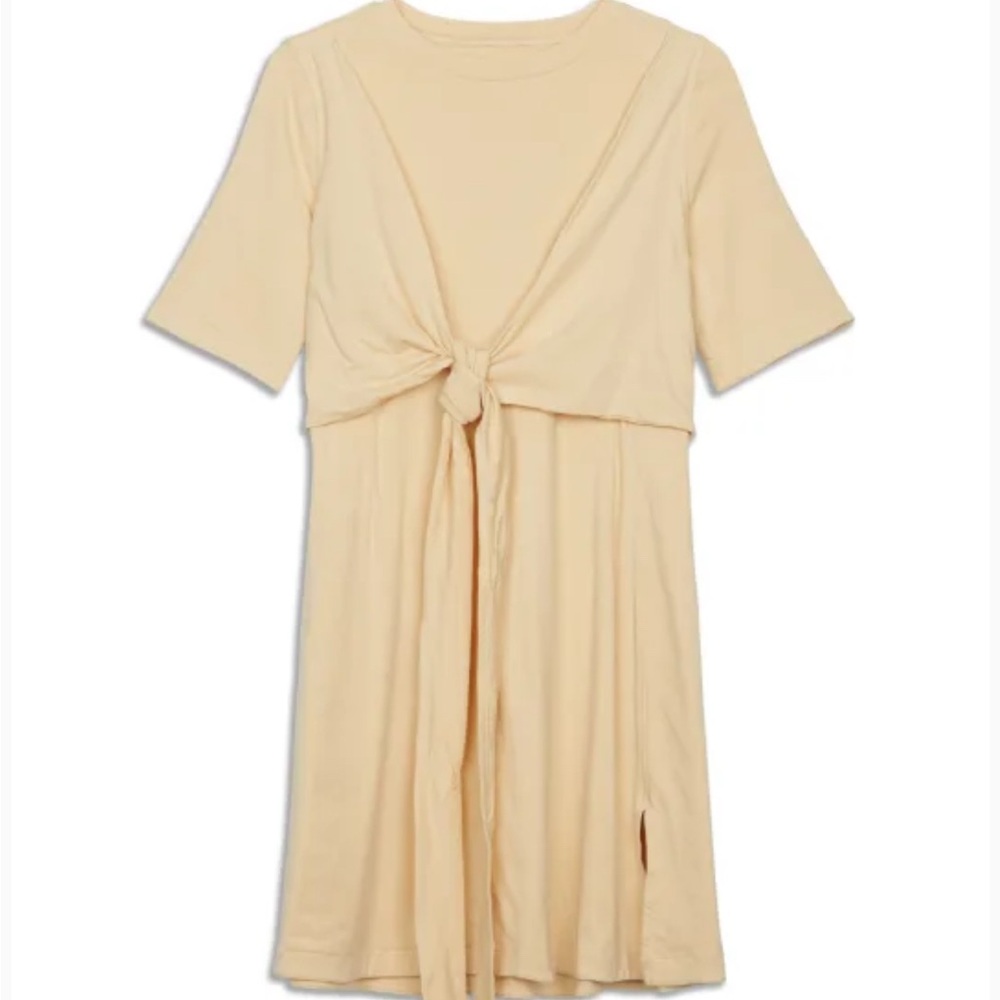 Lululemon Cotton Wrap-Front T-Shirt Dress